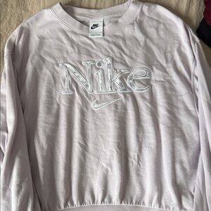 Nike Women's Light Purple Crew Neck Sweater